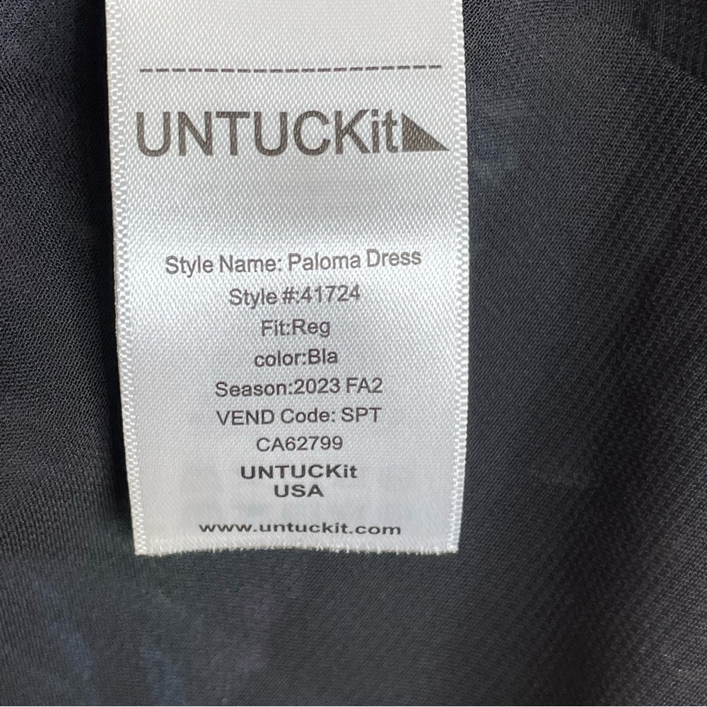 UNTUCKit Midi Paloma Black Gold Peacock Dress Size 12 - Picture 9 of 11